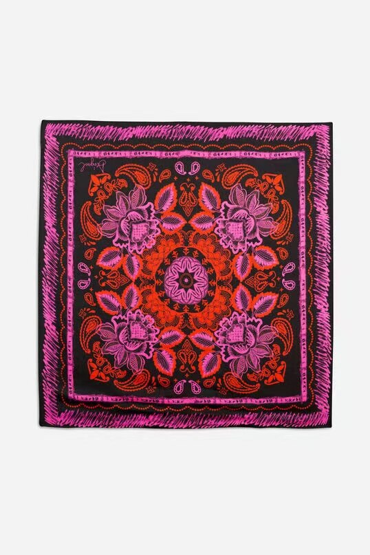 Spaanse Desigual Kleurrijke Print Dames Sjaal Geborduurde Zonnebrandcrème Zonnescherm Lange Handdoek Bloemen Strandlaken: 5