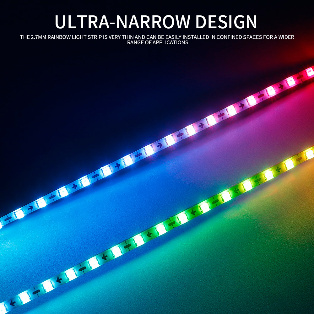 Ultra Narrow 2.7mm WS2812B LED Strip WS2812 160Leds/m individually addressable RGBIC Light Strip Dreamcolor DC5V/12V
