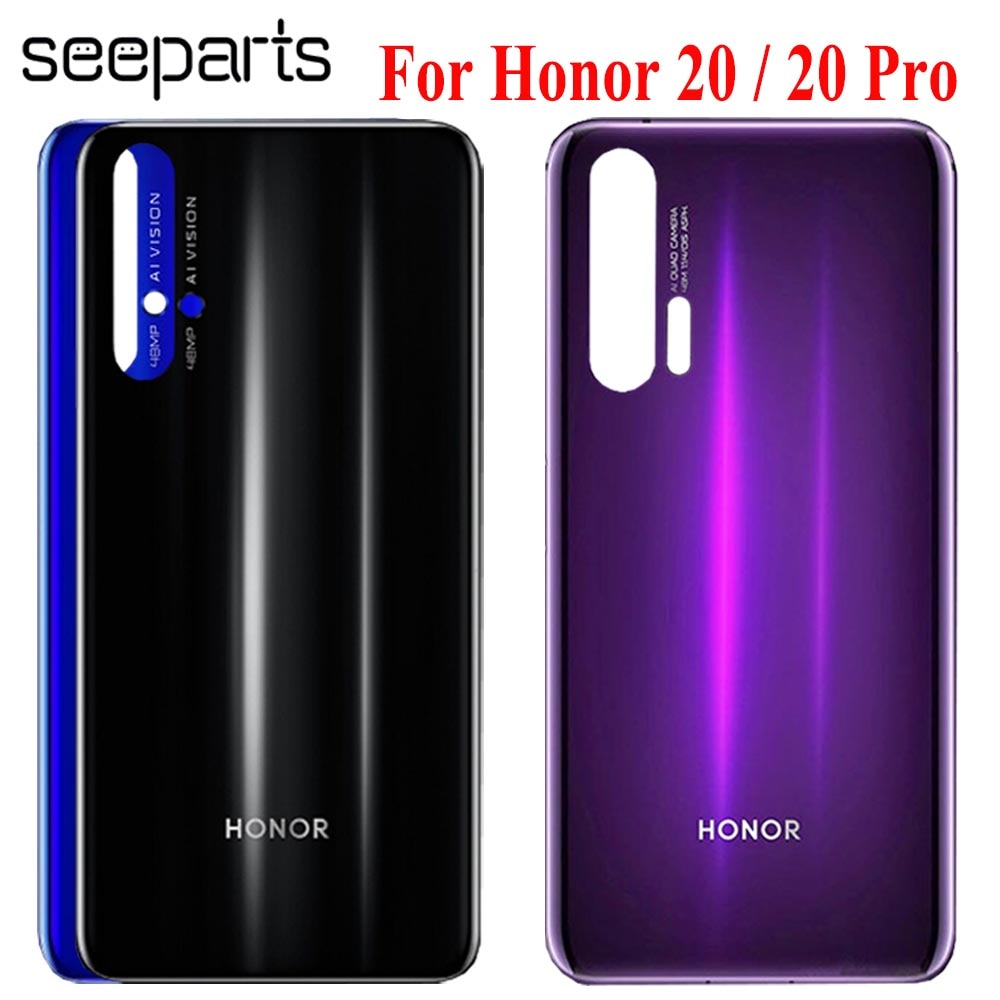 Tylna szyba pokrywa dla 6.26 "Huawei Honor 20 zawodowiec pokrywa baterii płyta tylny Honor 20 obudowa tylnej szyby obudowa z klejem