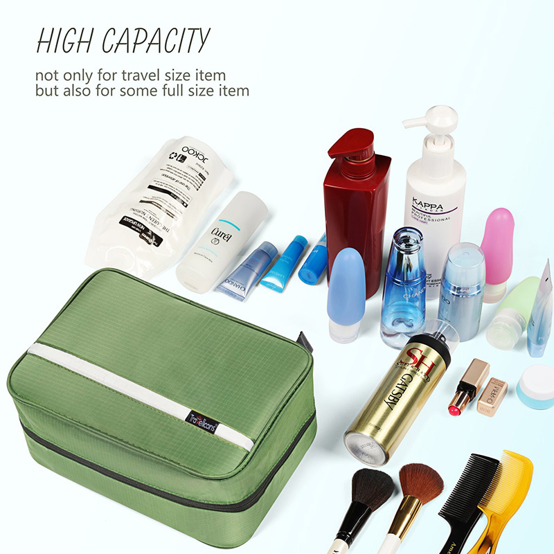 Hanging Travel Toiletry Bag for Men Women Bathroom Shower Makeup Beauty Cosmetic Organizer Case Kit Leak Proof Necessaries Pouch
