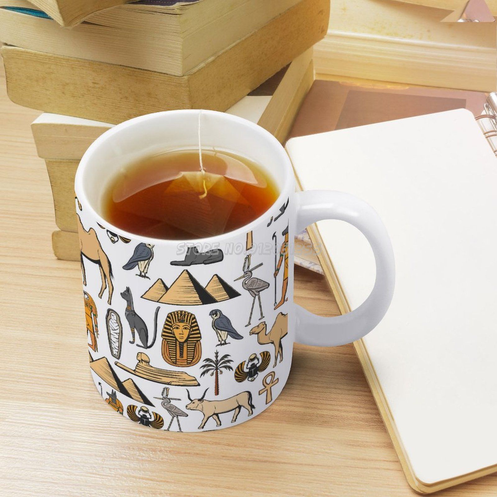 Kemet (Ägypten) aufbringen Weiß Becher Neue Gute Druck Becher 11 Unzen Kaffee Tasse Ägypten Ägyptischen Egyptianpattern Pharao Kingtut Gi