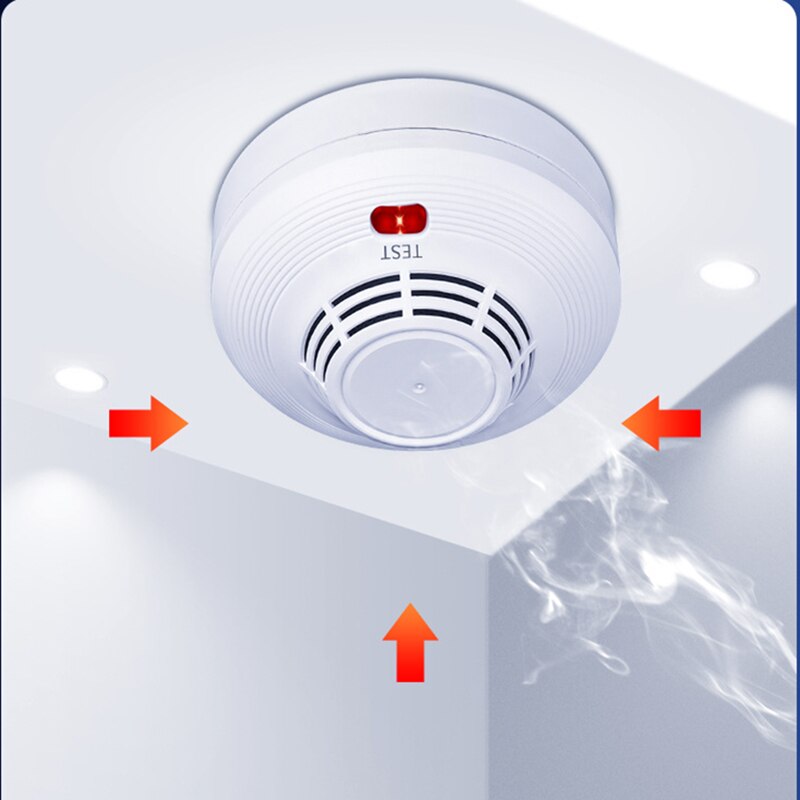 Independent Smoke Detector Portable Home Smoke Sensor High Sensitive Stable Fire Alarm alone Sensor alarm Wireless 80dB Voice