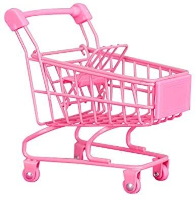 Shopping Cart With Sturdy Metal Frame Play Sets & Kitchens Heavy-gauge Steel Construction Mini Children Handcart Simulation