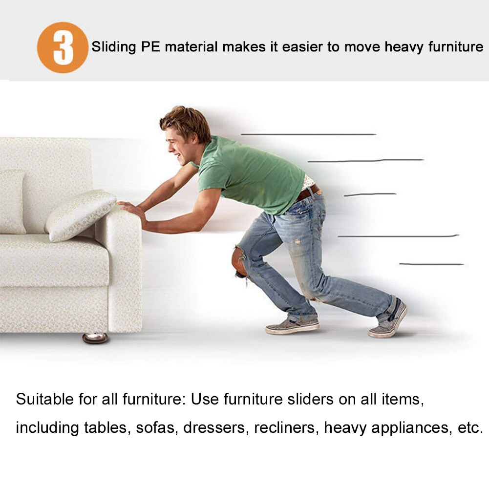 Silent Furniture Sliders Home Anti Scratch Moving Pads Labor Saving Heavy Duty Floor Protectors Sofa Thickened Wear Resistant