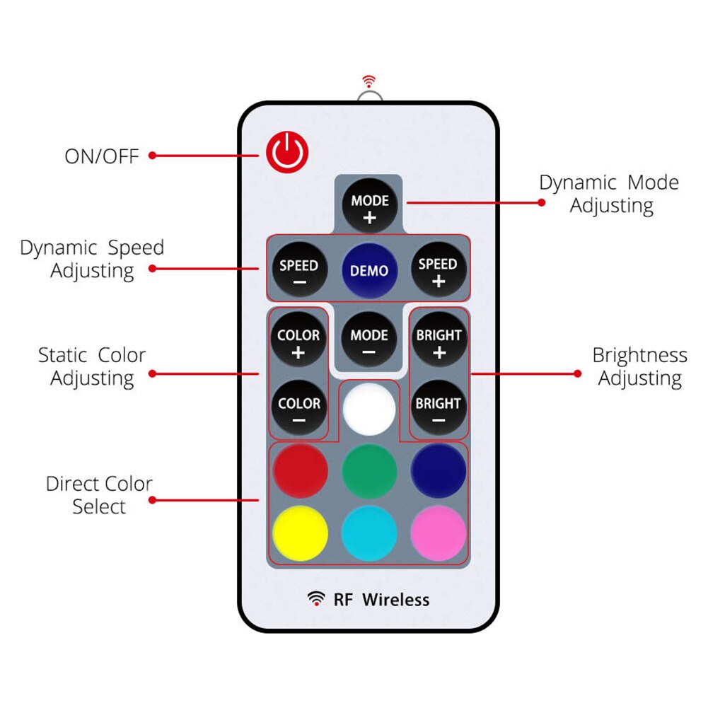 RGB LED Controller 12V SATA RF Wireless Remote Control SATA Large 4Pin RGB LED Strip Controller for PC Computer Case Lighting