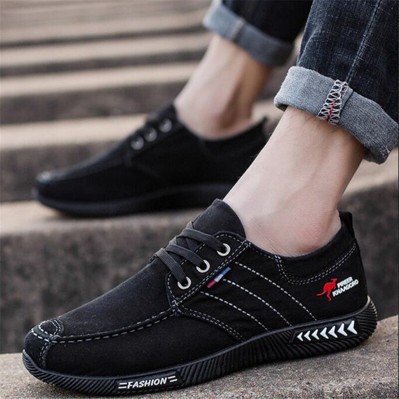 Loafers heren canvas schoenen denim casual schoenen heren sneakers veterschoenen heren sneakers ademende schoenen zwart tenis masculino