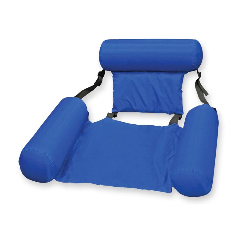 Inflatable float Swimming pool float chair Foldable Big buoyancy Drain backrest floating sofa Durable Safe Comfortable: With foam board