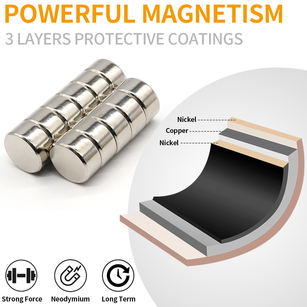 1/2/5/10/20/50Pcs 20x10mm Strong Round Magnets for Fridge, DIY Projects, Science & Office Use Refrigerator Magnet 20*10