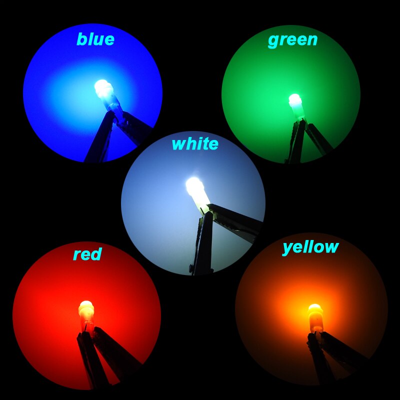 10 Pcs T5 Led Auto Dashboard Licht Instrument Automobiel Deur Wedge Gauge Leeslamp Lamp 12V Cob Smd Auto styling