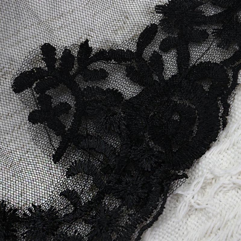 Double Layer Thick Wedding Veil Black Lace Bride Veil Long Wedding Veil for Bride Marriage Wedding Accessories