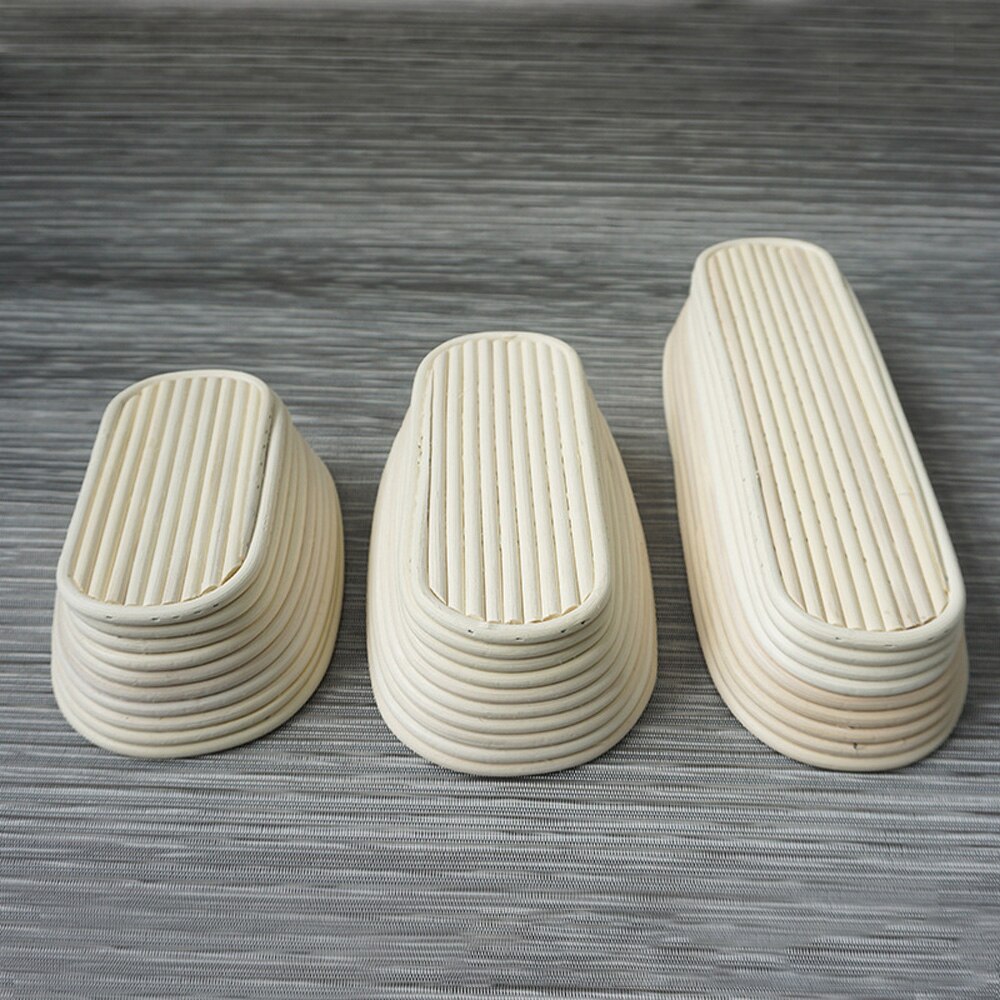 Natural Rattan Bread Proofing Basket Natural Oval Rattan Wicker Dough Fermentation Sourdough Banneton Bread Basket Baking Tools