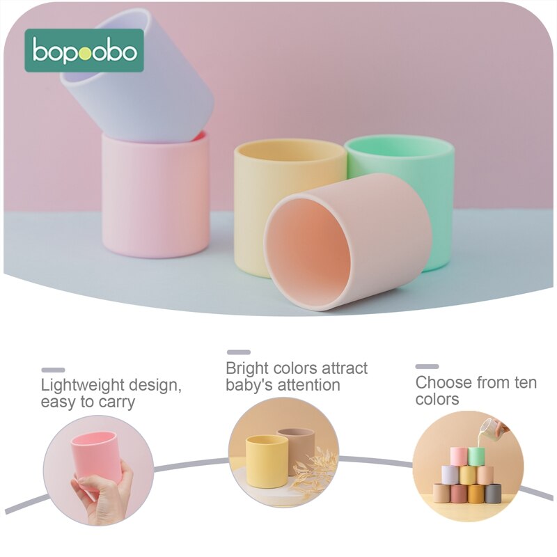 10 stuks baby siliconen beker voedselveilige siliconen voedingsbeker baby peuter kinderen servies drinkbeker bpa-vrij hittebestendig