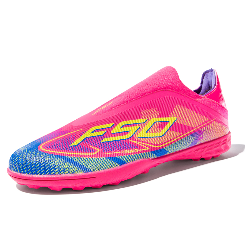 Men‘s TF/FG Football Boots High Top Soccer Shoes Comfortable Breathable Grass Non-Slip Training Sneakers Outdoor Footwears: Lavender / 41