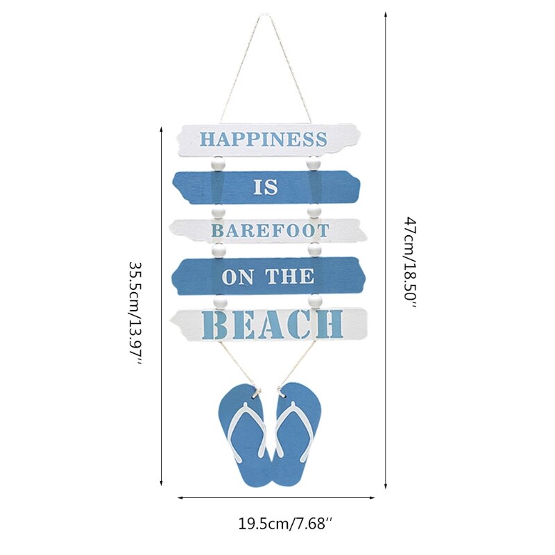 Nautische Decor Houten Muur Decoratieve Hout Teken Strand Plaque Deur Opknoping Decor 37MF