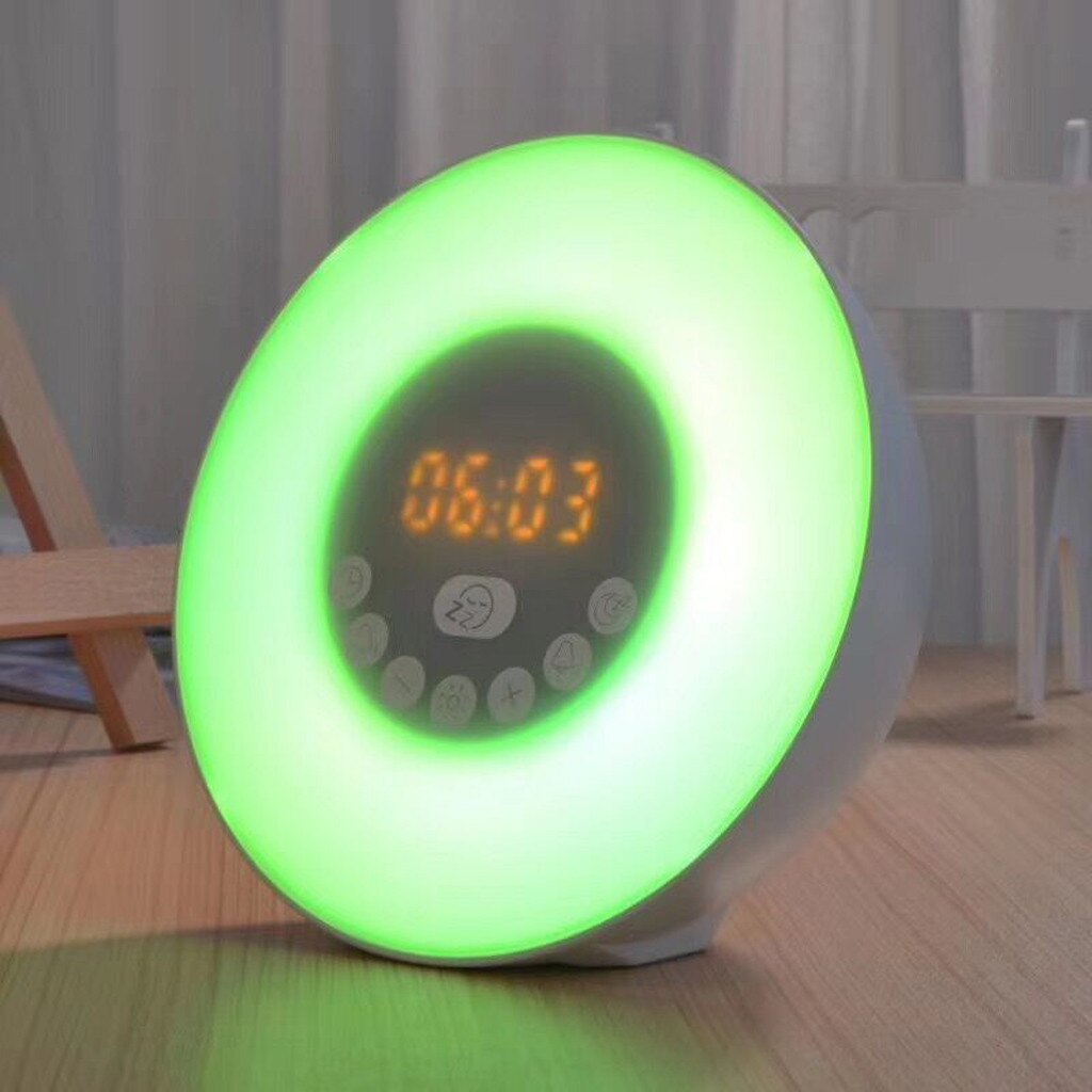 Wake Up Light Alarm Clock Sunrise Simulation Bluetooth Speaker Digital Led Fm Digital Clock Smart Alarm Clock