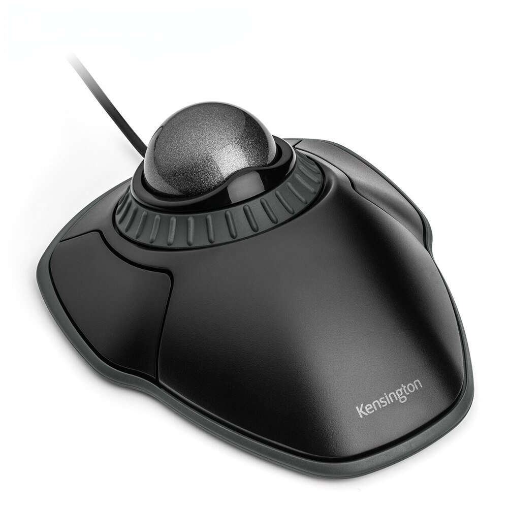 Souris Trackball optique USB avec anneau de défilement, accessoire pour PC ou ordinateur portable, pour AutoCAD avec emballage K72337: Black
