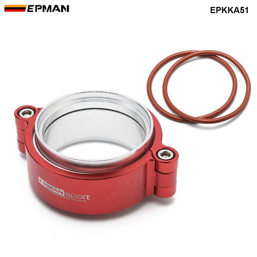 Epman HD Exhaust V-band Clamp System Assembly Anodized Clamp For 2&quot; OD Exhaust Downpipe Turbo Dump Pipe EPKKA51: Red