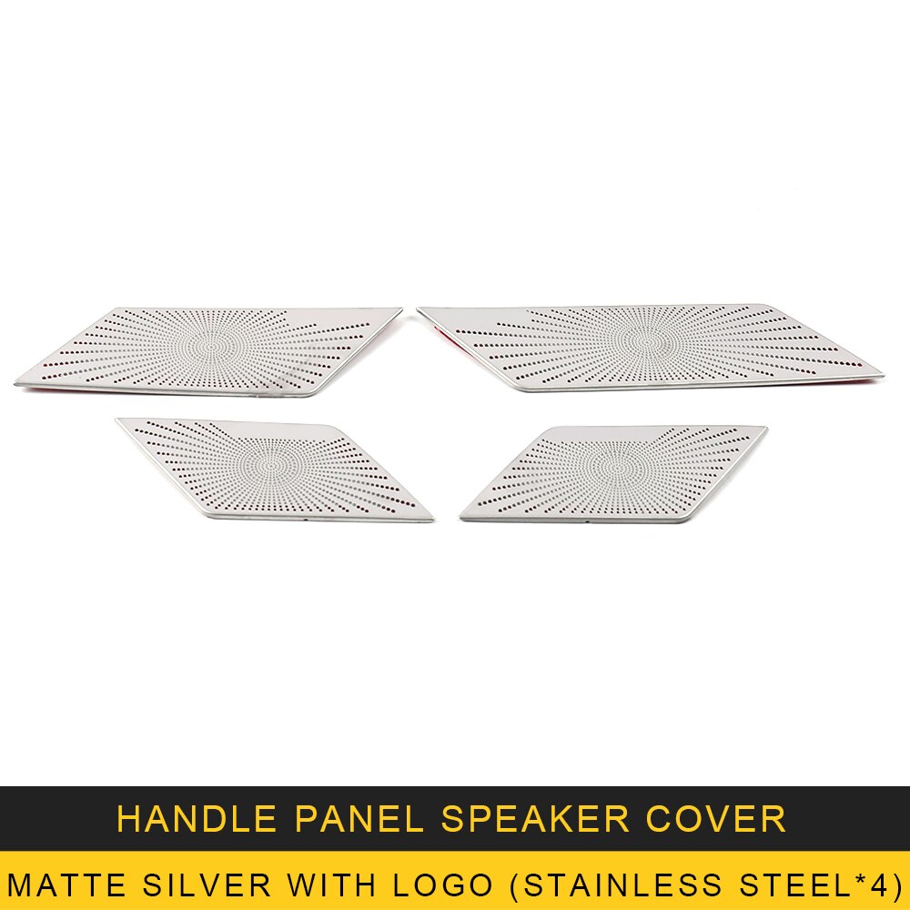 For VW Volkswagen Arteon CC Stainless Car Door Panel Loudspeaker Pad Speaker Cover Trim Frame Sticker Accessories: Silver With Logo C