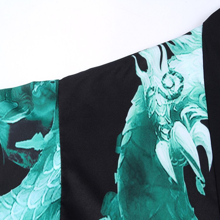 Vrouwen harajuku vest japanse kimono zomer drakenprint losse shirt tops heren zomer kimono jas gothic yukata jas