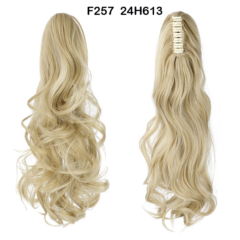 SHANGZI – Extension synthétique queue de cheval tressée, postiche queue de cheval noire pour femmes: F257 24H613