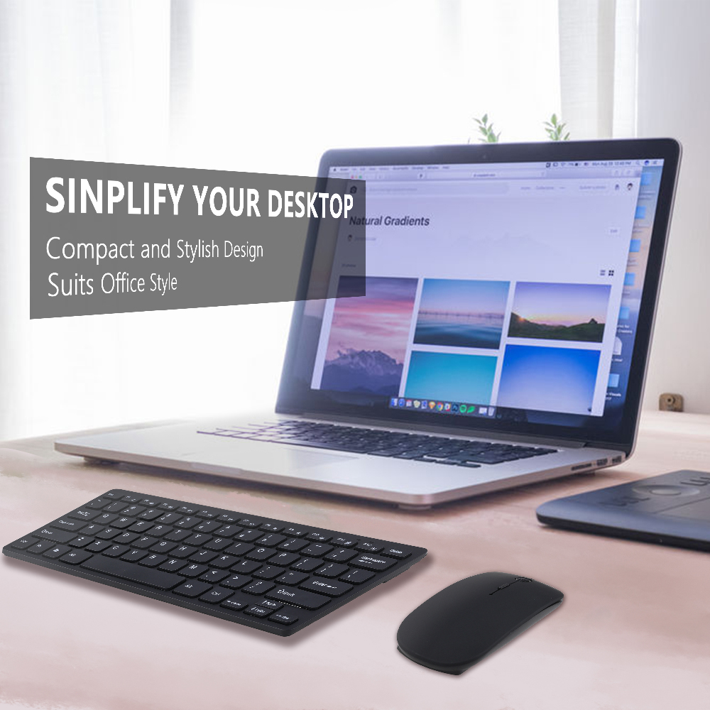 Mini Wireless Keyboard 2.4GWireless Keyboard For ipad Phone Tablet Rubber keycaps Rechargeable keyboard For Android ios Windows