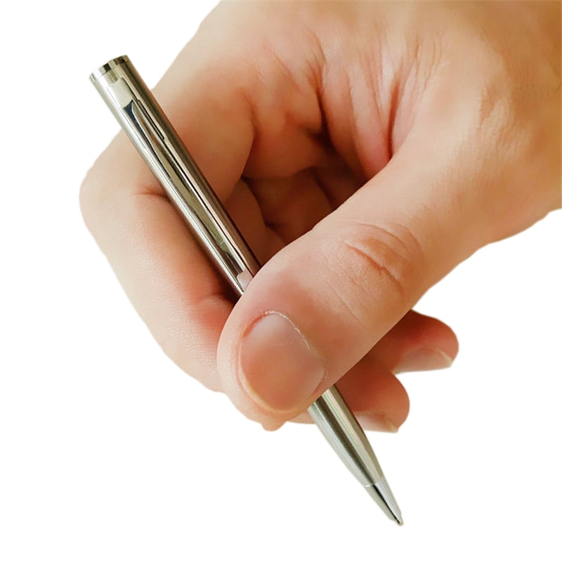1 stk mini metal holdbar kuglepen roterende lommestørrelse pen bærbar kuglepen lille olie pen udsøgt skriveværktøj