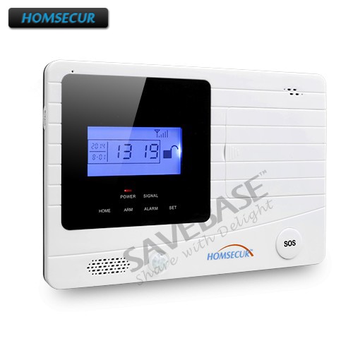 HOMSECUR Wireless Wireless GSM SMS Autodial Intruder Alarm Main Panel for Our 433Mhz GSM Alarm System