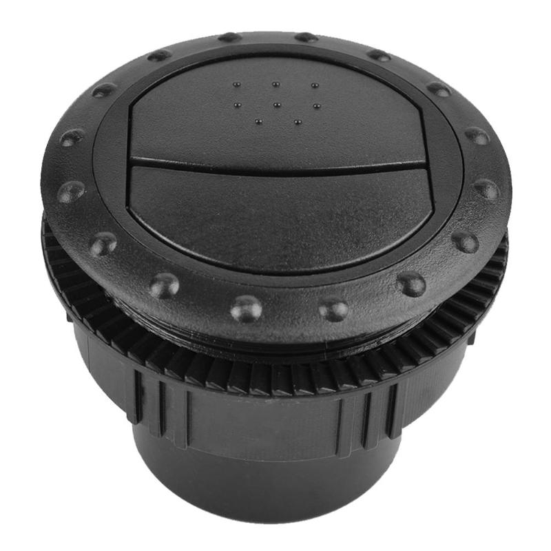 60mm abs bil rv atv a/c udluftning luftudløb åben roterende aircondition ventilationsudløb indvendig rund loft bil udskiftning: Sort