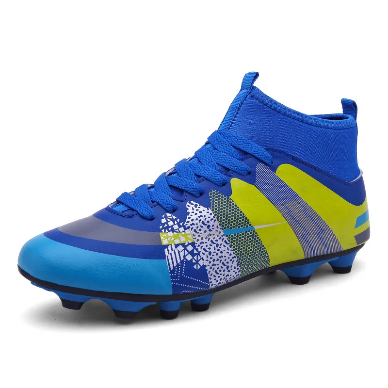Hoge voetbalschoenen voor kinderen en tieners met lange gescheurde nagels Fly gebreide wedstrijdtrainingsschoenen gemaakt in China