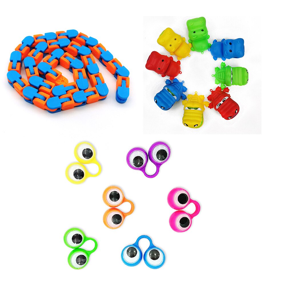 24Pcs Desktop Fidget Speelgoed Fun Zintuiglijke Speelgoed Pull-Back Auto Kettingen Voor Kinderen Kinderen Ouder-Kind interactie Speelgoed