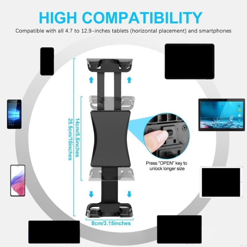Multifunktionellt reseställ för surfplattor, justerbart visningsställ för smartphone, skrivbord för flygplan, säkert och stabilt stöd