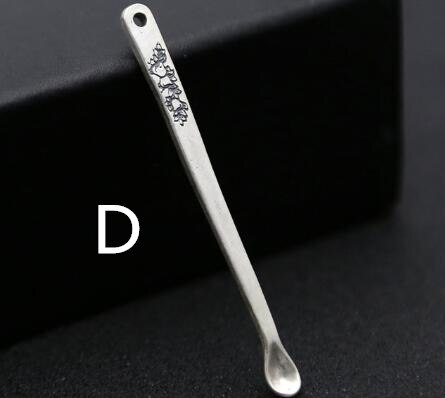 Colgante de espátula para las orejas de Lotus Xiangyun, accesorios para el cuidado Personal de enfermería, plata fina, S990: D