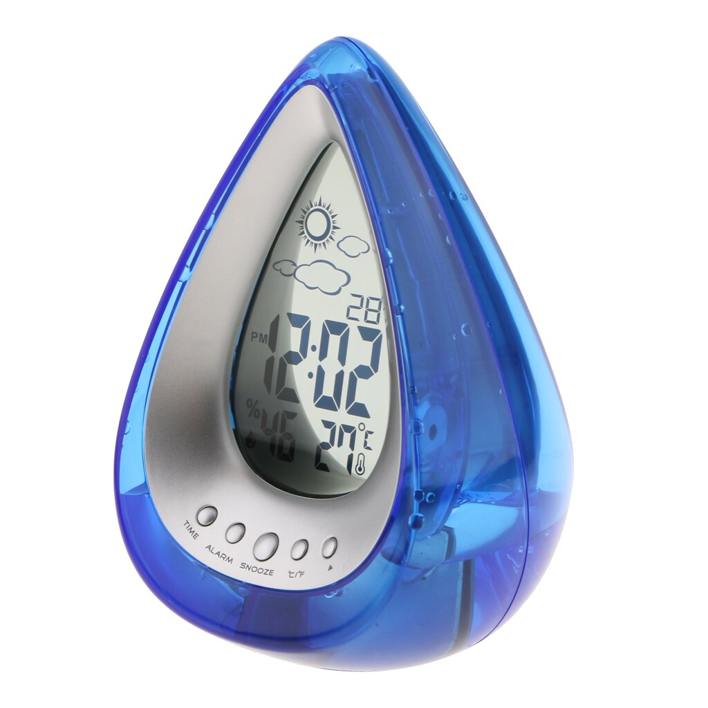Hydrodynamic Water Powered Digital Clock, Time and Temperature Measurement