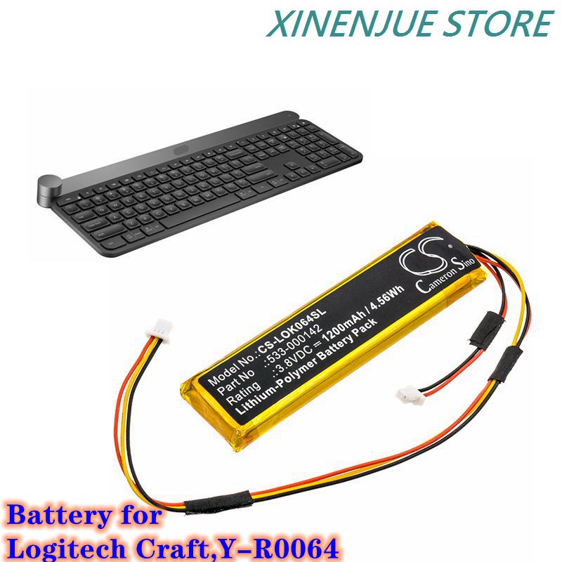 Keyboard Battery 3.8V/1200mAh 533-000142 for Logitech Craft,Y-R0064