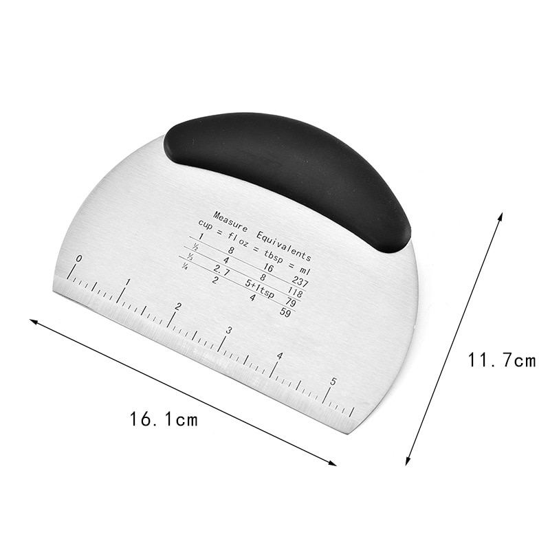 Stainless Steel Dough Cutter Flour Pastry Cutter With Scale Pizza Cutter Bread Dough Cutter Dough Cutting Tool