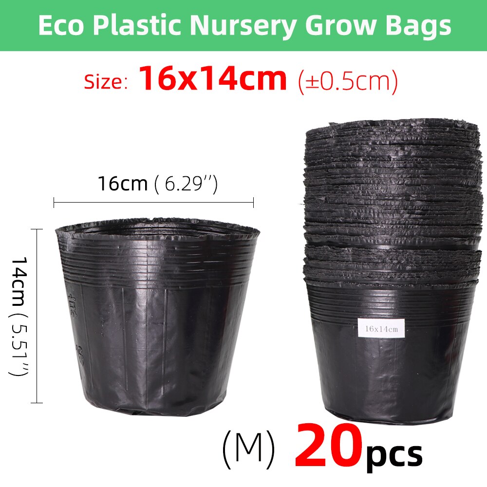 5-100pcs 16 Sizes Disposable Plastic Planting Flower Pot Nutrition Bowl Seedling Cup Black Seedling Box Home Garden Grow Bags: Clear