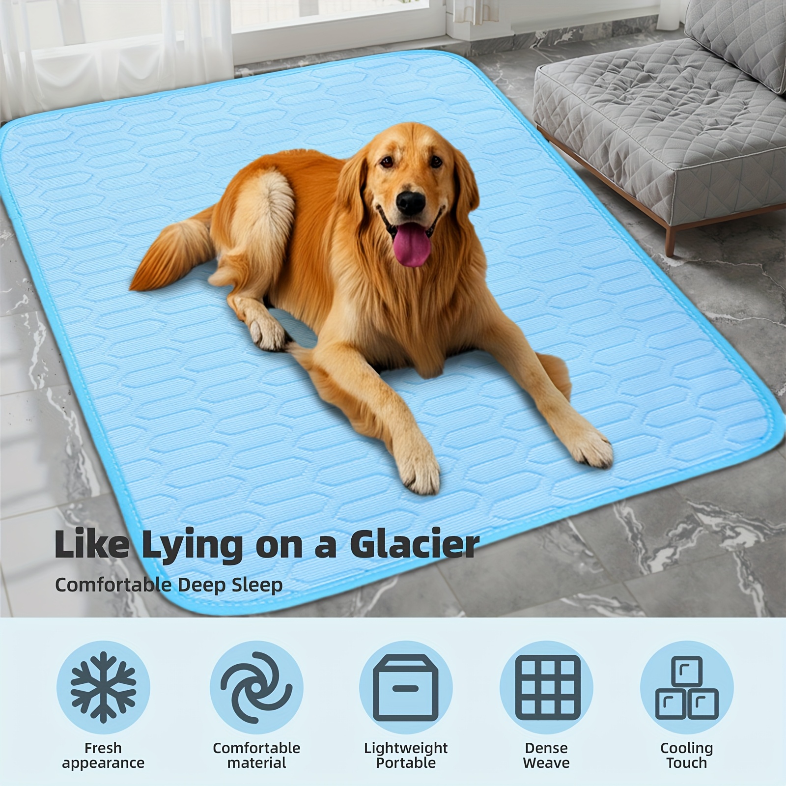 UPGRADED ICE-COOl MODEL Summer Pet Cooling Mat Pad And Sleeping Pad Bed for Small, Medium, and Large Cats & Dogs