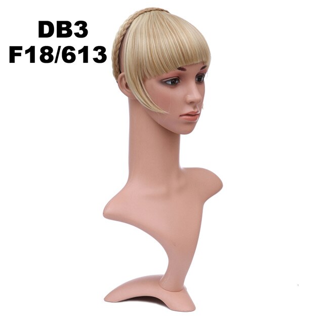 Girlshow front syntetiskt hår bang kort lugg med flätor pannband hår trubbig bang  db3 6 &quot; , 16 färger tillgängliga 50g, 1pc: Db3 färg  f18-613