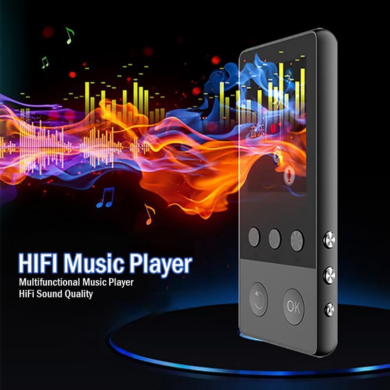 A5 Button Bluetooth 5.0 Card Mp3 Recorder Mp3 Lossless Hifi Music Player 8GB