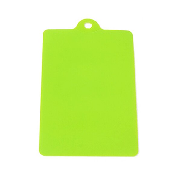 21.5*32.5Cm Snijplank Keuken Koken Gereedschap Flexibele Pp Plastic Antislip Hangen Gat Voedsel Slice cut Hakblok DIN889: green