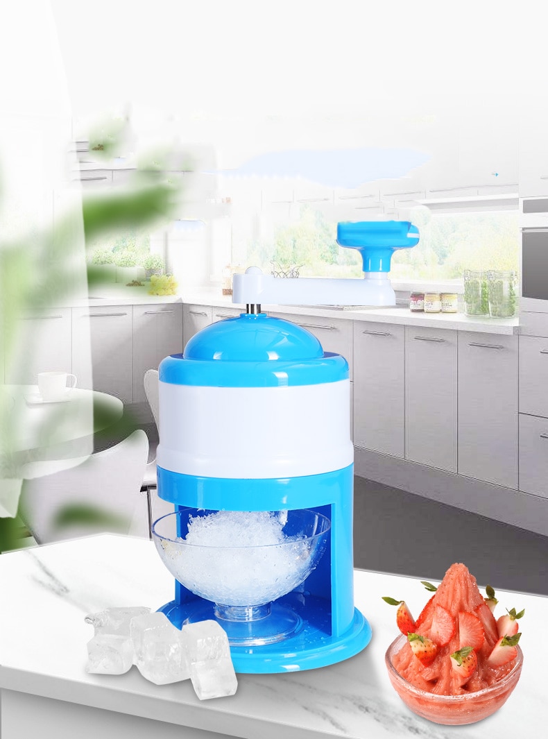 Household Handhold Manual Ice Crusher Hand Crank Mini Ice shaving Machine Snow Cone Smasher DIY Ice Cream Grinding Machine