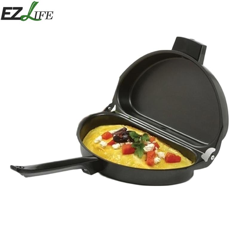 EZLIFE Rvs Omelet Keukengerei Set Ei Pot non-stick Koekenpan Pot Vouwen Keuken Koken Accessoires #918