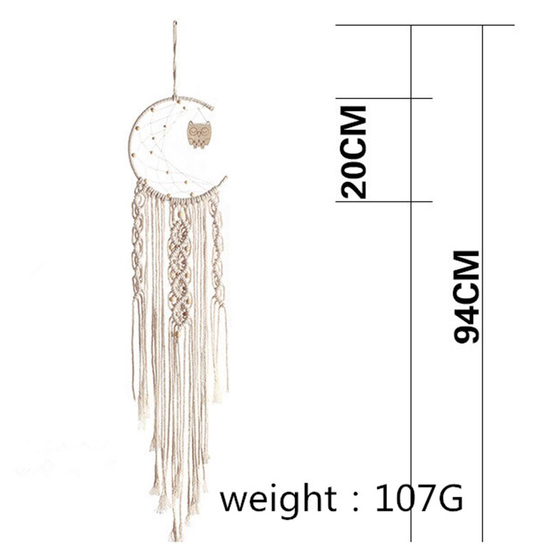 Attrape rêves en macramé, décoration nordique pour chambre, style Boho, décoration murale pour chambre d'enfant: Macrame D7639
