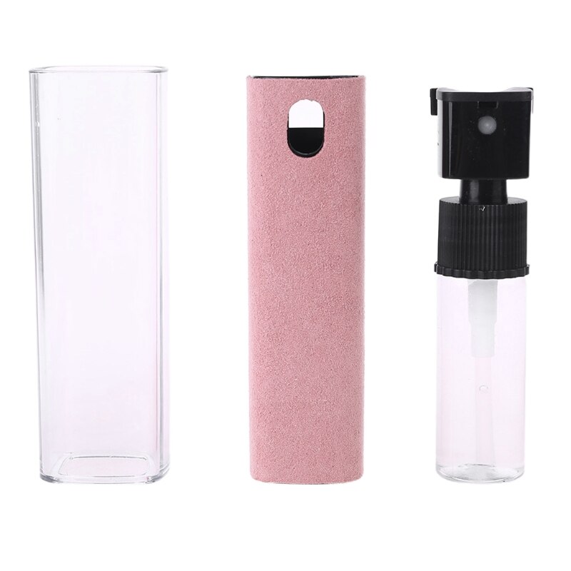 1Set Portable Phone PC Screen Cleaner Microfiber Cloth Cleaning Device for Cellphones/Computer/Notebook/Tablet/TV Screen: Pink