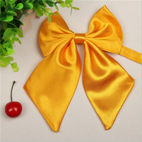 Bow Ties for Women Bowties Ladies Girls Trendy Style Bow Knot Neck Tie Cravat Casual Party Banquet Bow Tie: Golden Yellow