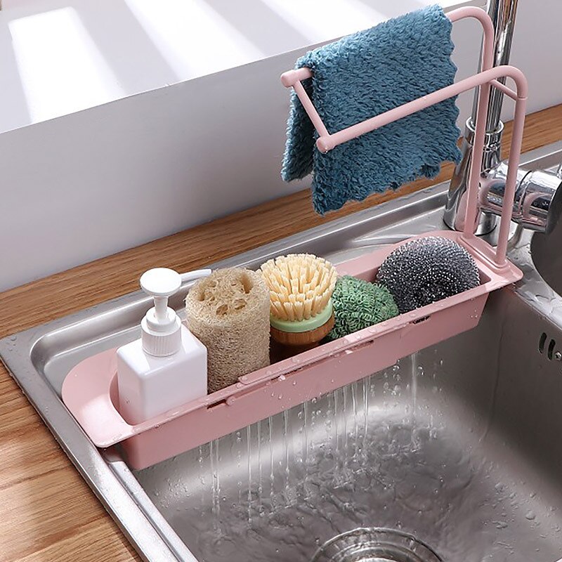 Under-Sink Spice Storage Shelf With Drainage Rack – Kitchen Sink Organizer, ABS Material, Multicolor 4 thumbnail image