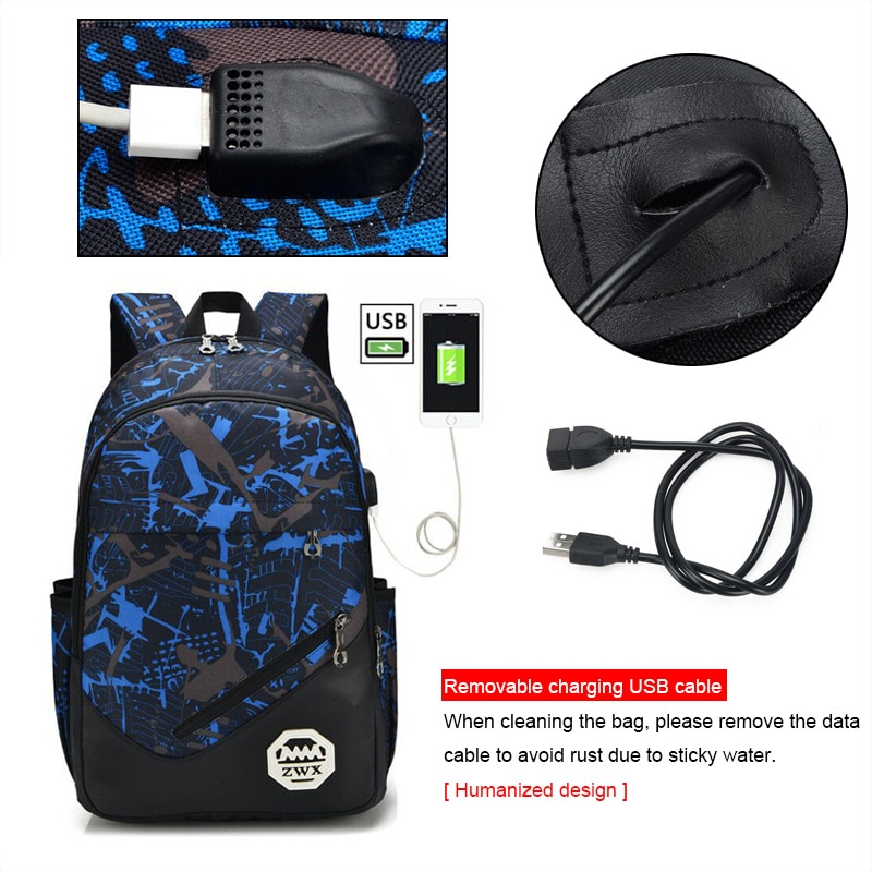 3pcs Set Schooltassen Voor Meisjes Tiener Meisje School Rugzak Voor Jongens Waterdichte Reizen Sport Rugzak Camouflage Boekentas Schooltas
