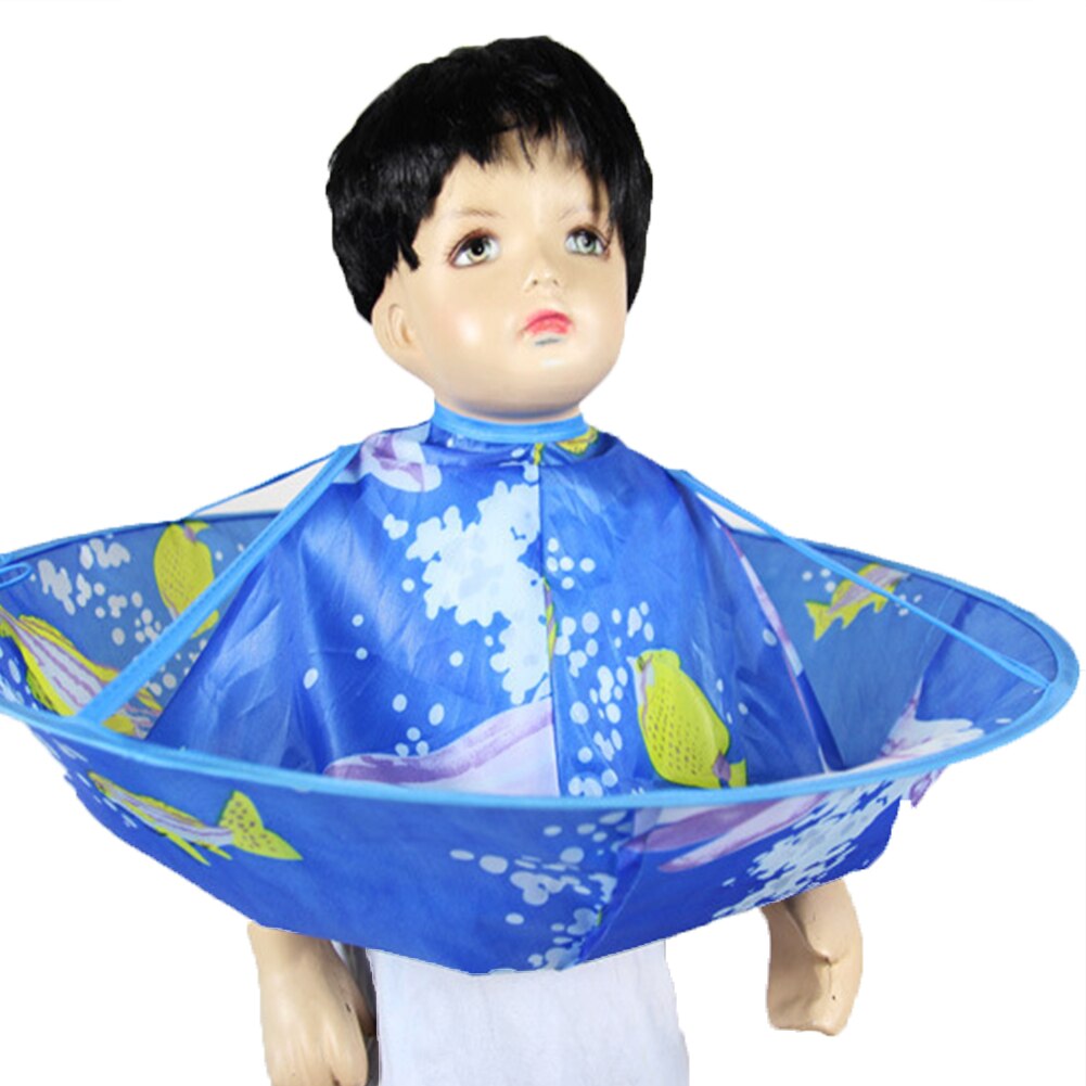 Vattentät barn frisyr mantel förkläde cape salong frisörkläder paraply diameter 60cm