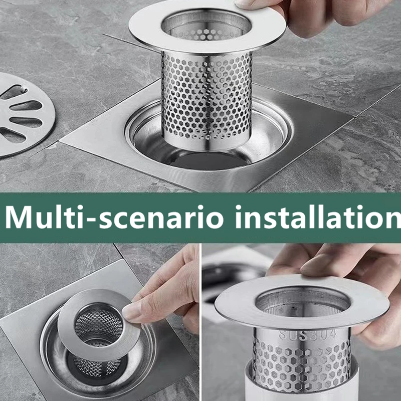 Roestvrijstalen gootsteenfilter Mesh Afvoerputje Filter Mesh Aanrecht Anti-verstopping Filter Badkamer Haarvanger Gootsteenaccessoires