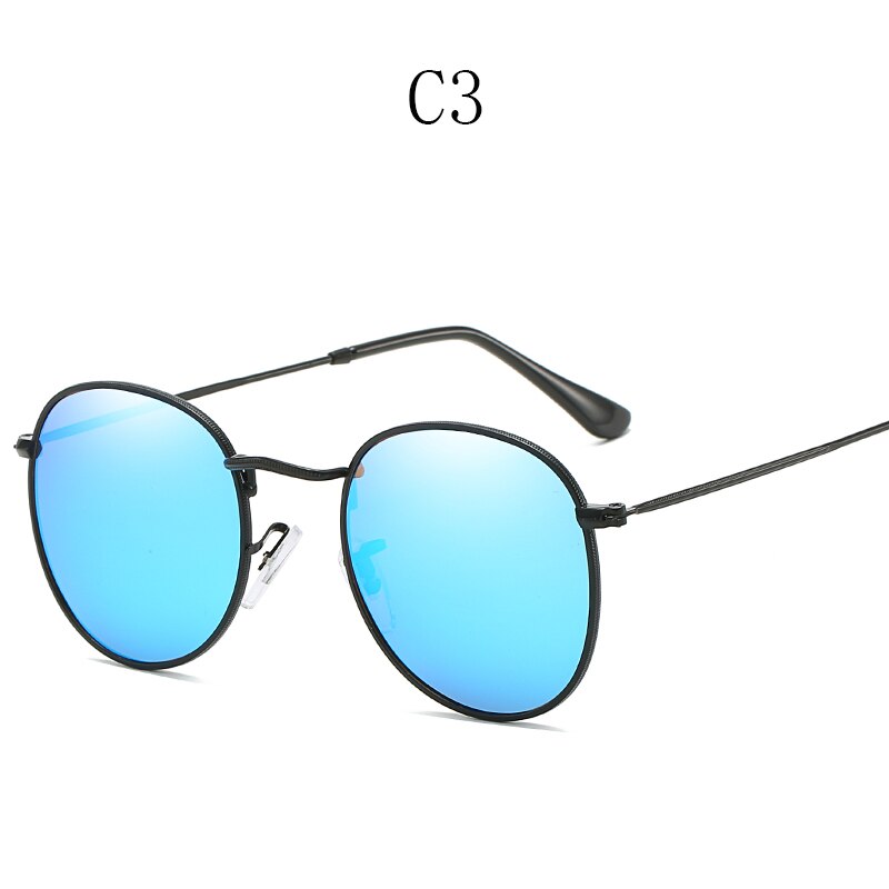 Gafas de sol polarizadas redondas clásicas para hombre y mujer, lentes Polaroid de pesca, montura de Metal, negras, para conducir: 11-SHL3447PO-C3